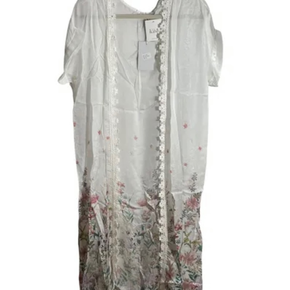 Elena Baldi floral print silk blend kimono ONE SIZE
